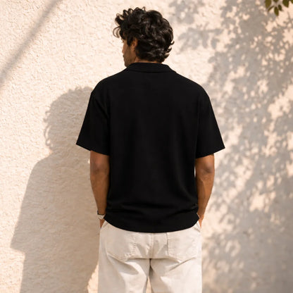 TerraRust Textured Knit Polo