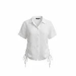 Ivory Breeze Ruched Summer Shirt