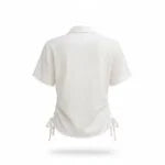Ivory Breeze Ruched Summer Shirt