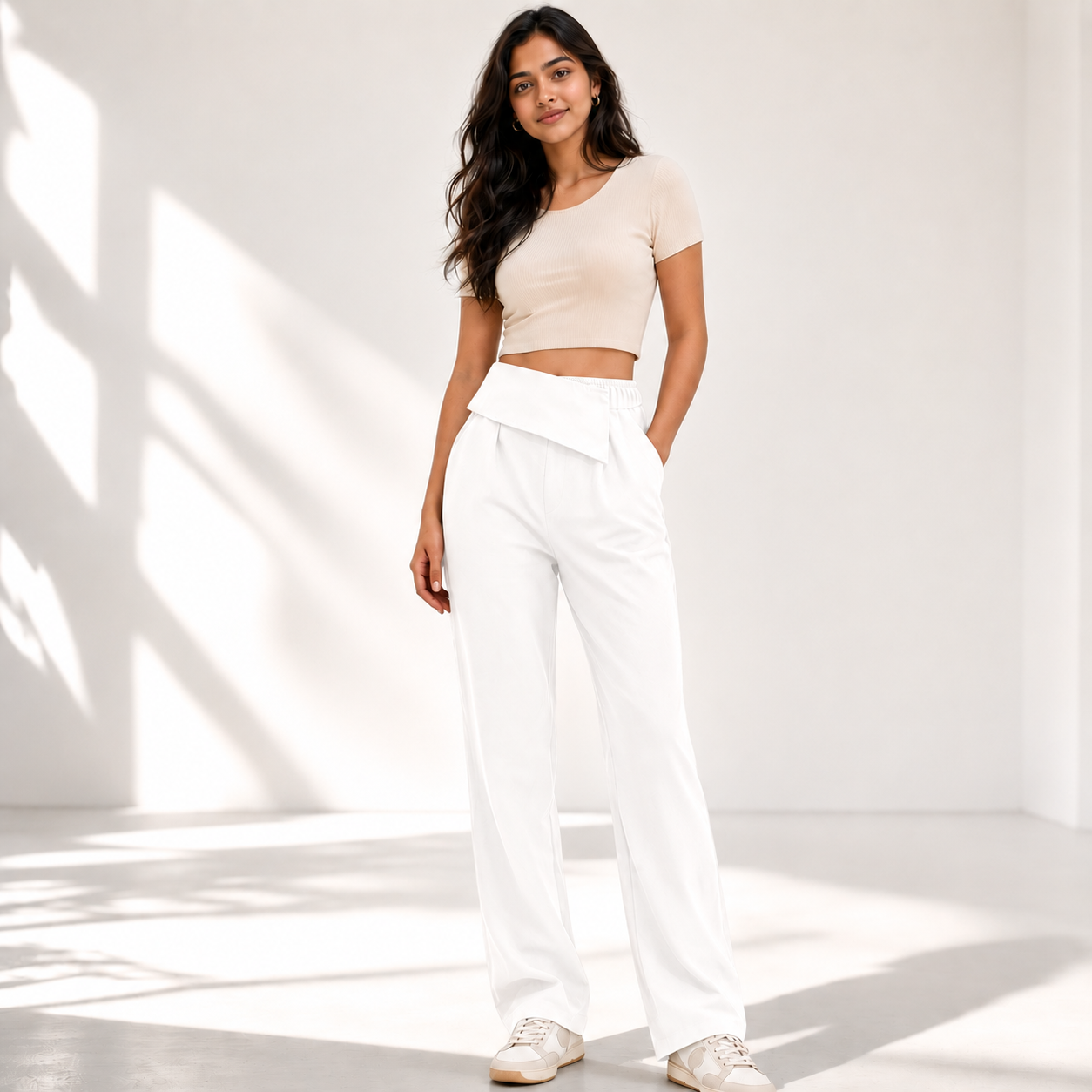 LuxeWrap Straight Fit Trousers