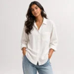 Ivory Grid Luxe Shirt