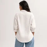Ivory Grid Luxe Shirt