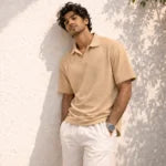 TerraRust Textured Knit Polo