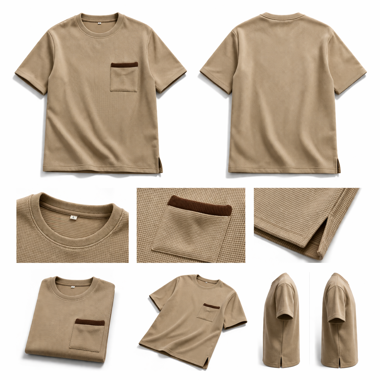 Sand Drift Textured Pocket Tee