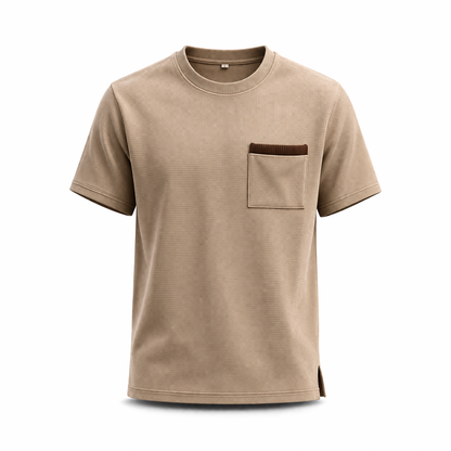 Sand Drift Textured Pocket Tee
