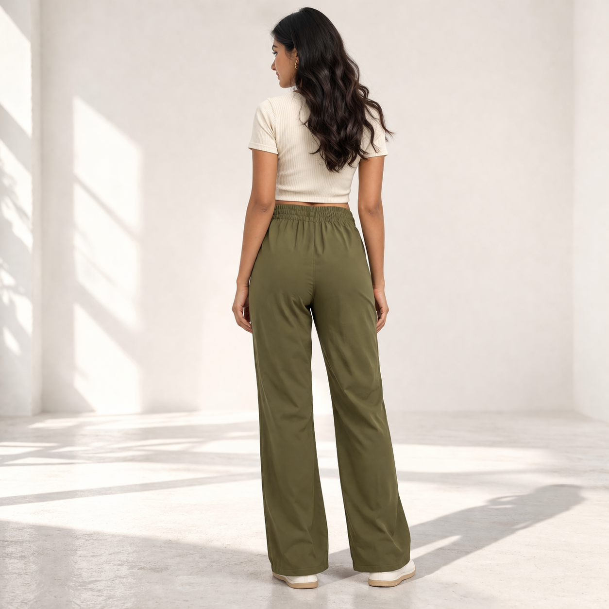 LuxeWrap Straight Fit Trousers